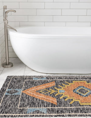 Charcoal Gray 2' x 6' 1 Kilim Wool Runner Area Rug Hand Woven All Natural Traditional Carpet for Unique Home Interior Design for Sale at Rug Engine