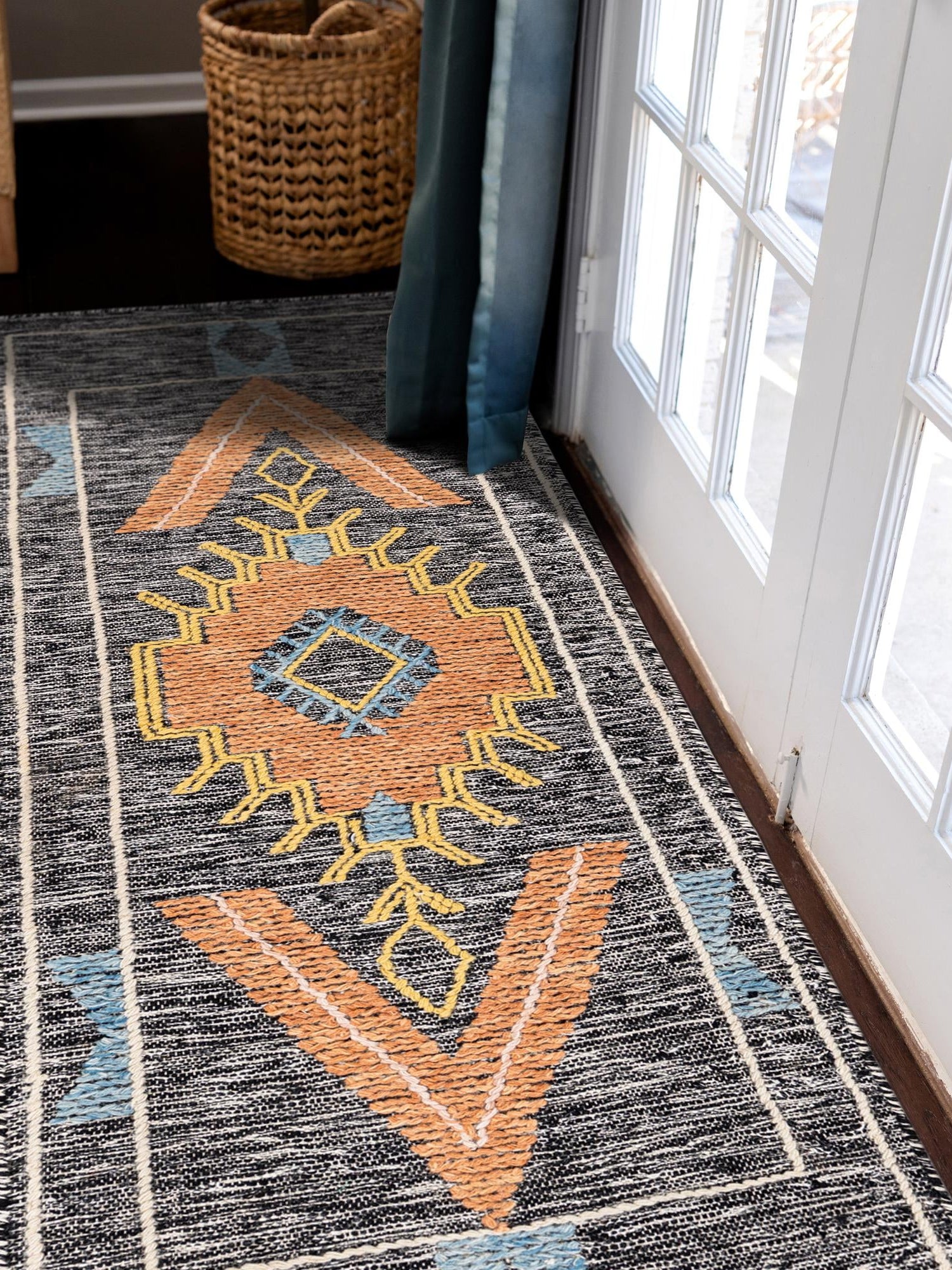 Charcoal Gray 2' x 6' 1 Kilim Wool Runner Area Rug Hand Woven All Natural Traditional Carpet for Unique Home Interior Design for Sale at Rug Engine