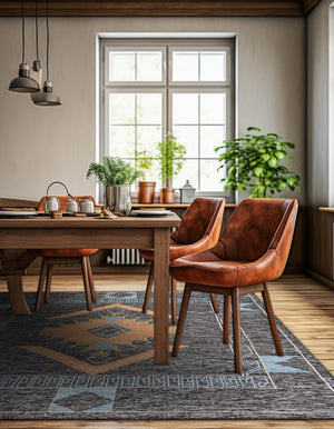 Charcoal Gray 7' 10 x 7' 10 Kilim Wool Square Area Rug Hand Woven All Natural Traditional Carpet for Unique Home Interior Design for Sale at Rug Engine