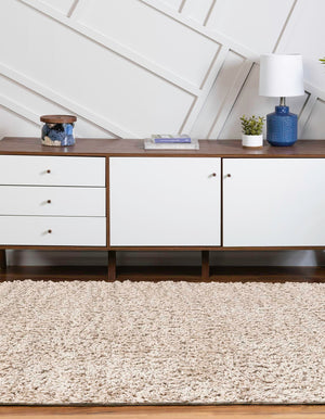 Linen 5' 6 x 8' Infinity Shag Oval Area Rug Thick Soft Touch Fluffy & Plush Shaggy Pile 100% Polypropylene With Jute Backing Solid Color Minimalist Carpet for Sale at Rug Engine