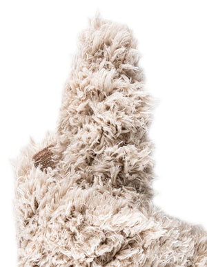 Linen 5' 6 x 8' Infinity Shag Oval Area Rug Thick Soft Touch Fluffy & Plush Shaggy Pile 100% Polypropylene With Jute Backing Solid Color Minimalist Carpet for Sale at Rug Engine