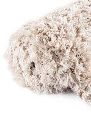 Linen 5' 6 x 8' Infinity Shag Oval Area Rug Thick Soft Touch Fluffy & Plush Shaggy Pile 100% Polypropylene With Jute Backing Solid Color Minimalist Carpet for Sale at Rug Engine