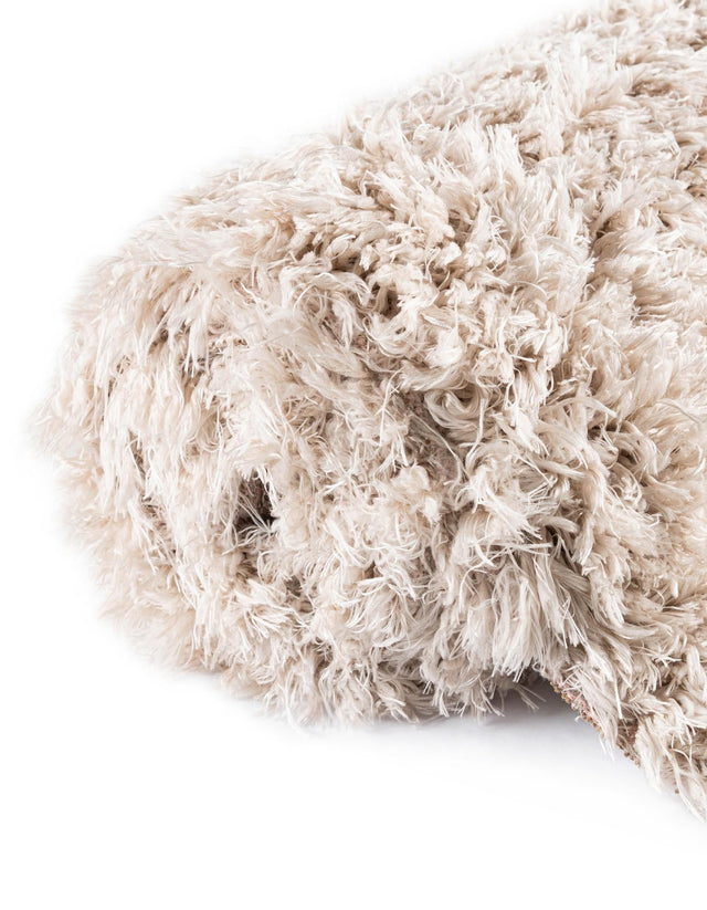 Linen 5' 6 x 8' Infinity Shag Oval Area Rug Thick Soft Touch Fluffy & Plush Shaggy Pile 100% Polypropylene With Jute Backing Solid Color Minimalist Carpet for Sale at Rug Engine