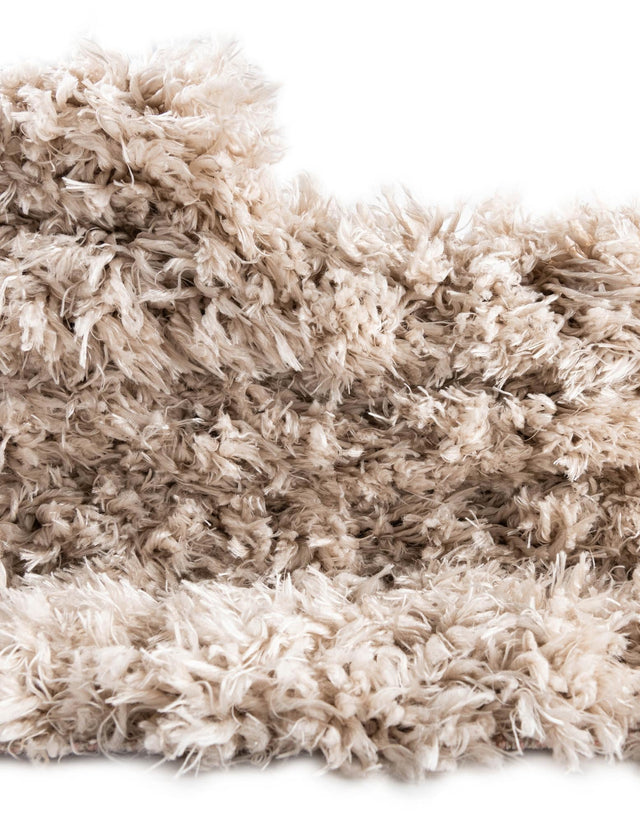 Linen 5' 6 x 8' Infinity Shag Oval Area Rug Thick Soft Touch Fluffy & Plush Shaggy Pile 100% Polypropylene With Jute Backing Solid Color Minimalist Carpet for Sale at Rug Engine