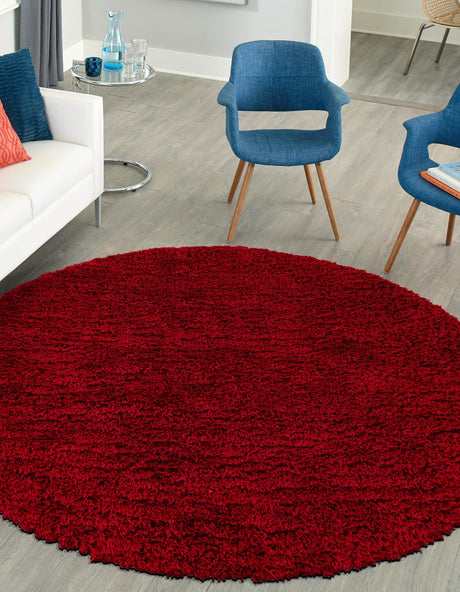 Lipstick 5' 3 x 5' 3 Marilyn Monroe Opulence Shag Round Area Rug Thick Soft Touch Fluffy & Plush Shaggy Pile 100% Polyester Carpet for Living, Dining, Bedroom, Office for Sale at Rug Engine