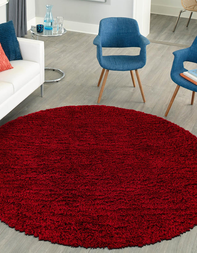 Lipstick 5' 3 x 5' 3 Marilyn Monroe Opulence Shag Round Area Rug Thick Soft Touch Fluffy & Plush Shaggy Pile