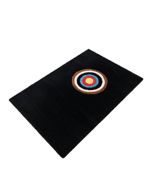 Hand Knotted Black 1' 4 x 2' Car Mat Premium New Zealand 100% Wool Luxury Vehicle Floor Protector Mat for Sale at Rug Engine
