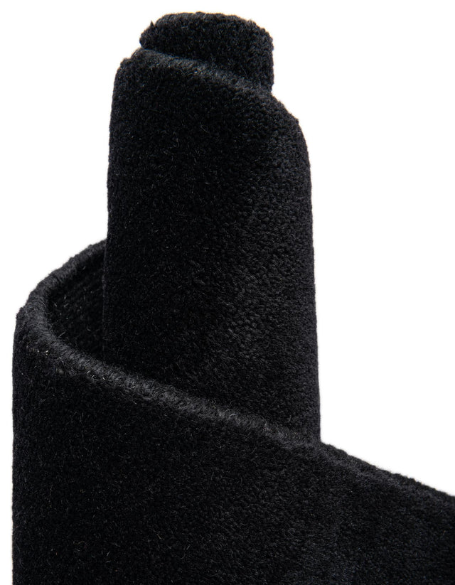 Hand Knotted Black 1' 4 x 2' Car Mat Premium New Zealand 100% Wool Luxury Vehicle Floor Protector Mat for Sale at Rug Engine