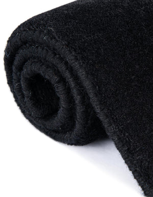 Hand Knotted Black 1' 4 x 2' Car Mat Premium New Zealand 100% Wool Luxury Vehicle Floor Protector Mat for Sale at Rug Engine
