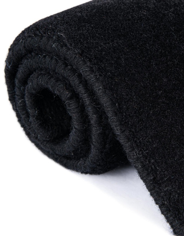 Hand Knotted Black 1' 4 x 2' Car Mat Premium New Zealand 100% Wool Luxury Vehicle Floor Protector Mat for Sale at Rug Engine