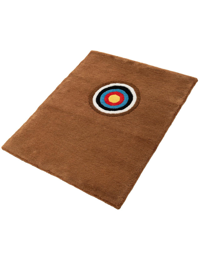 Hand Knotted Brown 1' 4 x 2' Car Mat Premium New Zealand 100% Wool Luxury Vehicle Floor Protector Mat for Sale at Rug Engine