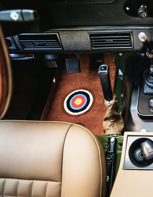 Hand Knotted Brown 1' 4 x 2' Car Mat Premium New Zealand 100% Wool Luxury Vehicle Floor Protector Mat for Sale at Rug Engine