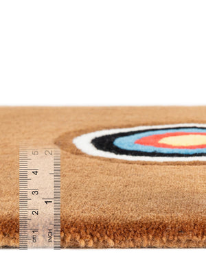 Hand Knotted Brown 1' 4 x 2' Car Mat Premium New Zealand 100% Wool Luxury Vehicle Floor Protector Mat for Sale at Rug Engine