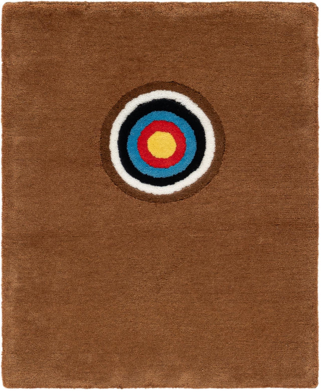 Hand Knotted Brown 1' 4 x 2' Car Mat Premium New Zealand 100% Wool Luxury Vehicle Floor Protector Mat for Sale at Rug Engine