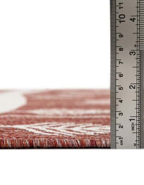 Seasonal Festive Red 5' 3 x 8' Outdoor Holiday Rectangle Area Rug Weather Resistant for Patio, Deck, Terrace, Balcony, Porch Winter Decor Carpet for Sale at Rug Engine