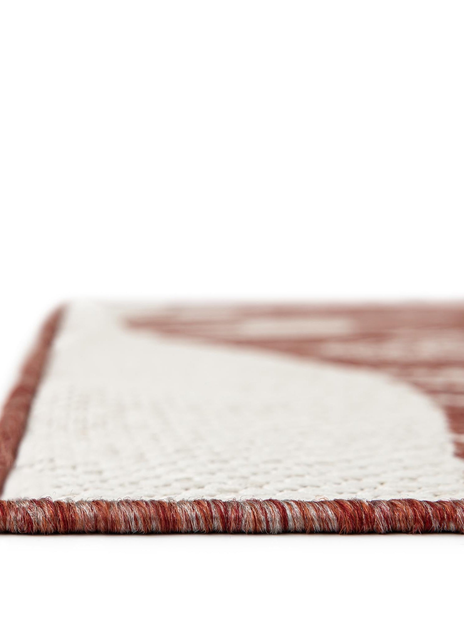 Seasonal Festive Red 7' 10 x 10' Outdoor Holiday Rectangle Area Rug Weather Resistant for Patio, Deck, Terrace, Balcony, Porch