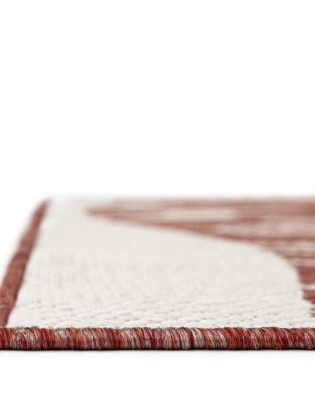 Seasonal Festive Red 4' 1 x 6' 1 Outdoor Holiday Rectangle Area Rug Weather Resistant for Patio, Deck, Terrace, Balcony, Porch Winter Decor Carpet for Sale at Rug Engine
