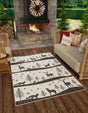 Black and White 9' x 12' Outdoor Holiday Rectangle Rug