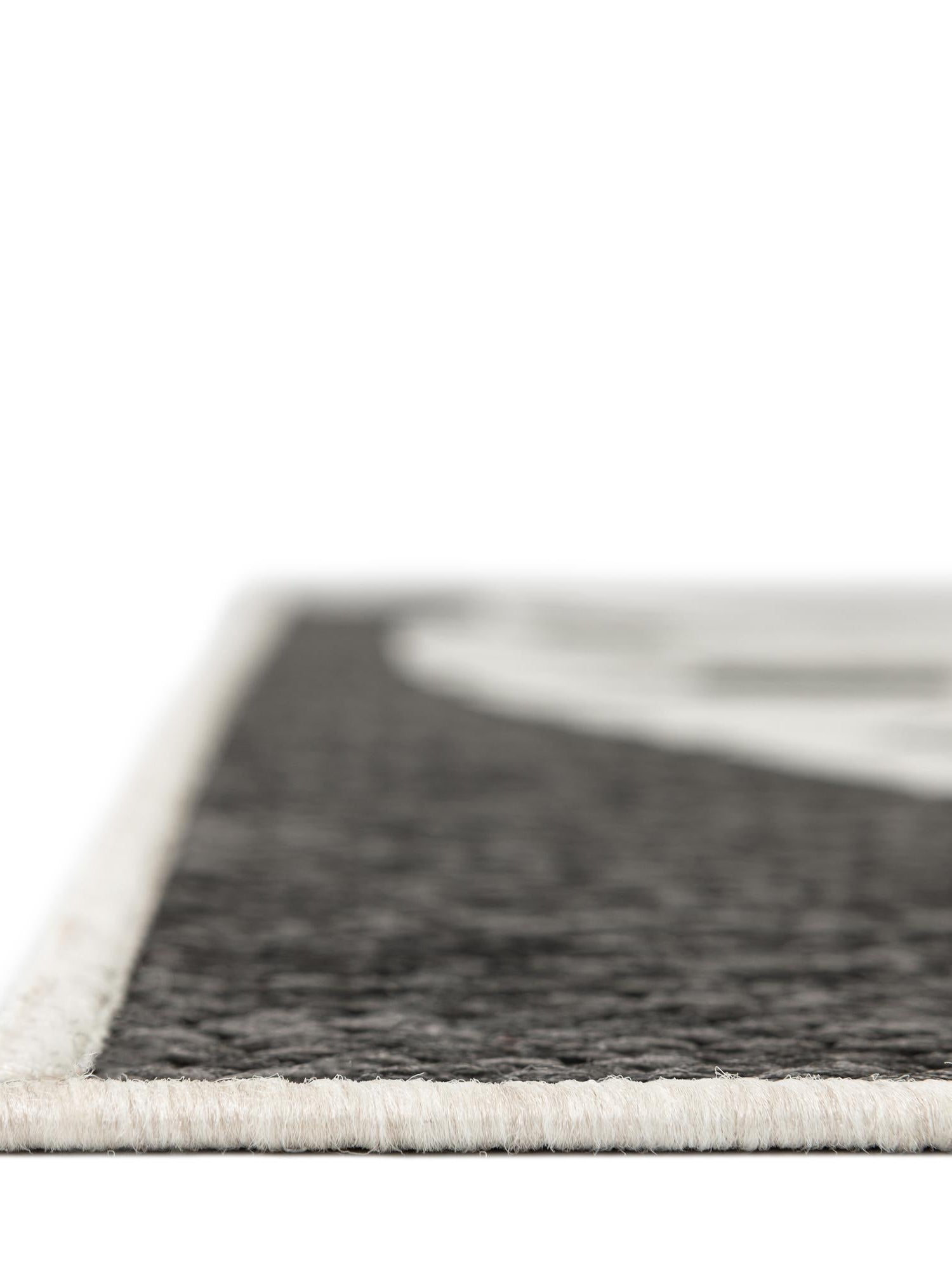 Seasonal Festive Black and White 9' x 12' Outdoor Holiday Rectangle Area Rug Weather Resistant for Patio, Deck, Terrace, Balcony, Porch