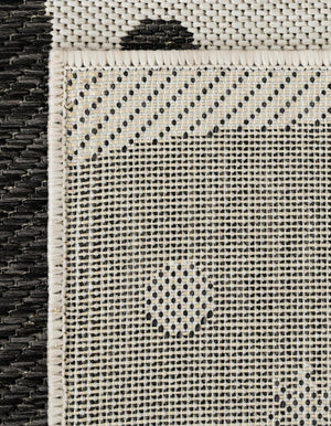 Black and White 9' x 12' Outdoor Holiday Rectangle Rug