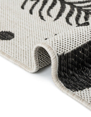 Black and White 9' x 12' Outdoor Holiday Rectangle Rug
