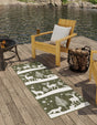 Green 2' x 8' Outdoor Holiday Runner Rug