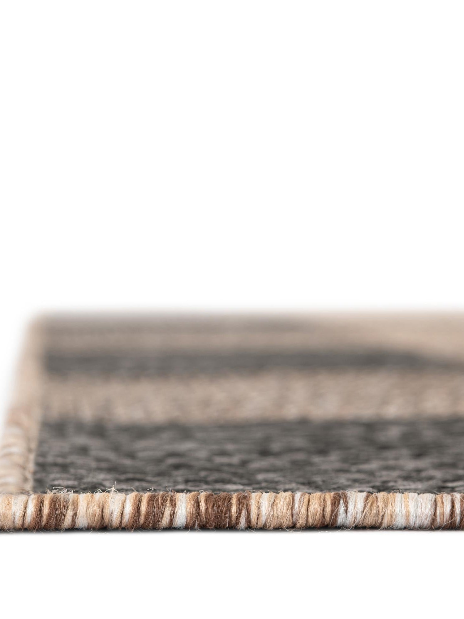 Black and Brown 4' 1 x 6' 1 Outdoor Checkered Rectangle Area Rug Weather Resistant for Patio, Deck, Terrace, Balcony, Porch 100% Polypropylene Geometric Carpet for Sale at Rug Engine