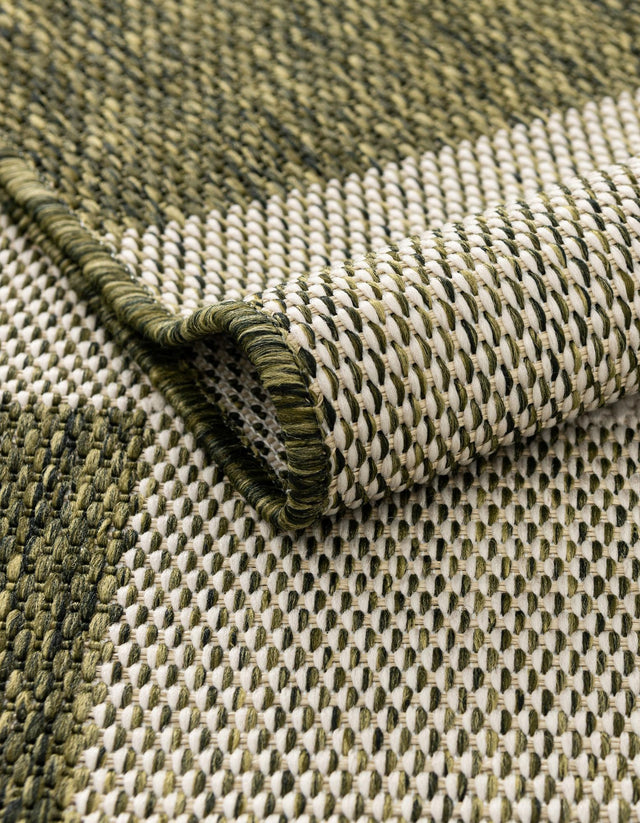 Green 9' x 12' Outdoor Checkered Rectangle Area Rug Weather Resistant for Patio, Deck, Terrace, Balcony, Porch 100% Polypropylene Geometric Carpet for Sale at Rug Engine