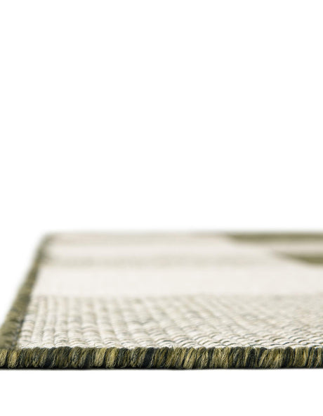 Green 9' x 12' Outdoor Checkered Rectangle Area Rug Weather Resistant for Patio, Deck, Terrace, Balcony, Porch 100% Polypropylene Geometric Carpet for Sale at Rug Engine
