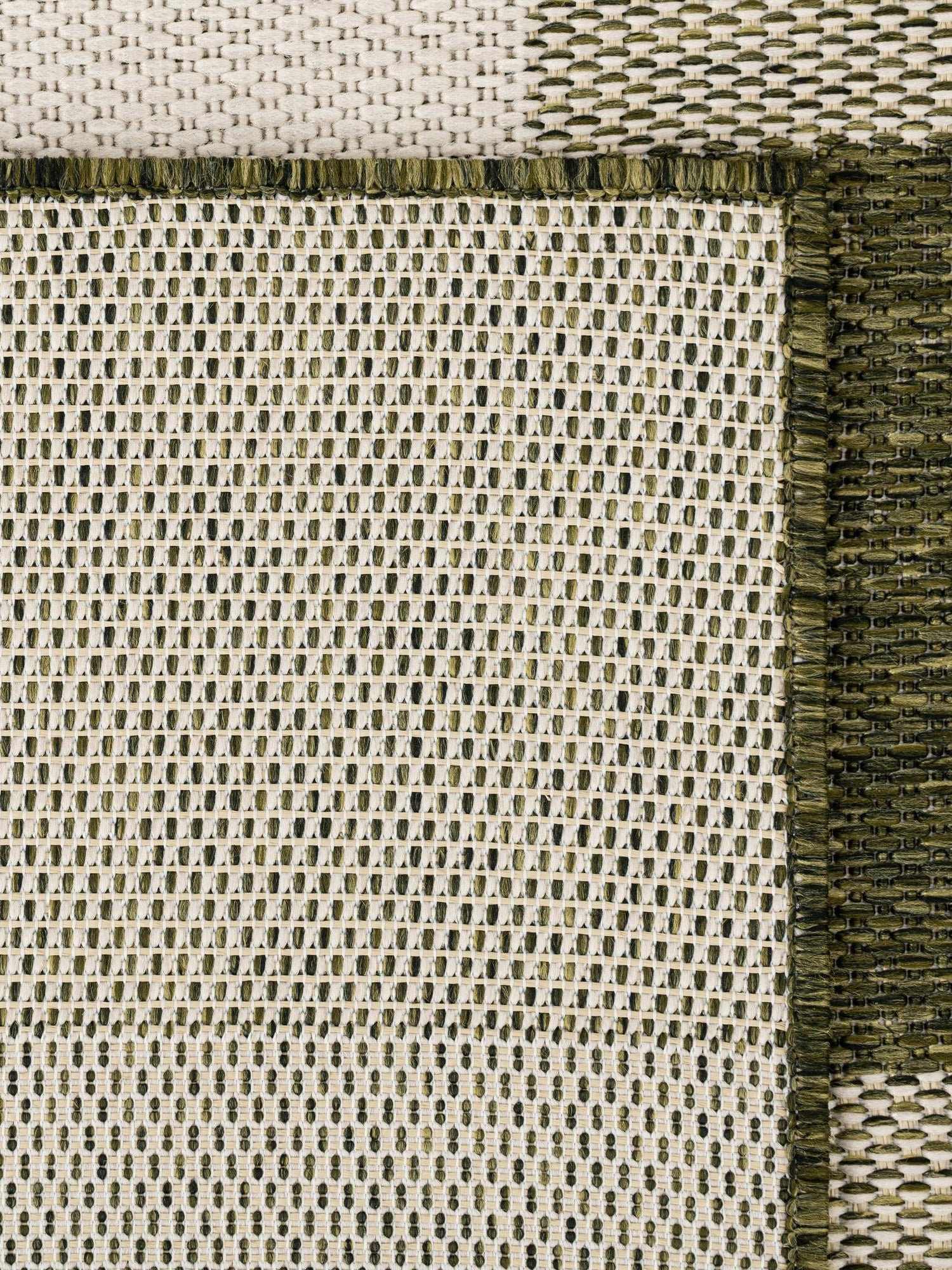 Green 2' x 8' Outdoor Checkered Runner Area Rug Weather Resistant for Patio, Deck, Terrace, Balcony, Porch 100% Polypropylene Geometric Carpet for Sale at Rug Engine