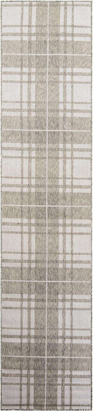 Gray 2' 7 x 12' Outdoor Checkered Runner Area Rug Weather Resistant for Patio, Deck, Terrace, Balcony, Porch 100% Polypropylene Geometric Carpet for Sale at Rug Engine