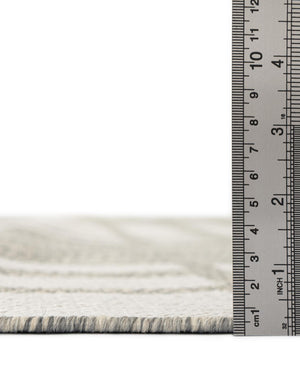 Gray 2' x 3' 1 Outdoor Checkered Rectangle Area Rug Weather Resistant for Patio, Deck, Terrace, Balcony, Porch 100% Polypropylene Geometric Carpet for Sale at Rug Engine