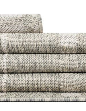 Gray 2' x 3' 1 Outdoor Checkered Rectangle Area Rug Weather Resistant for Patio, Deck, Terrace, Balcony, Porch 100% Polypropylene Geometric Carpet for Sale at Rug Engine