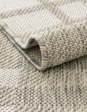 Gray 10' x 10' Outdoor Checkered Square Area Rug Weather Resistant for Patio, Deck, Terrace, Balcony, Porch 100% Polypropylene Geometric Carpet for Sale at Rug Engine
