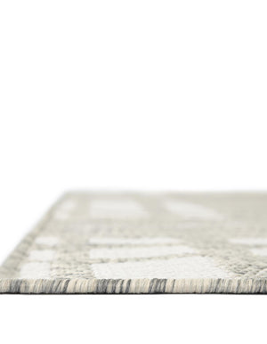 Gray 10' x 10' Outdoor Checkered Square Area Rug Weather Resistant for Patio, Deck, Terrace, Balcony, Porch 100% Polypropylene Geometric Carpet for Sale at Rug Engine
