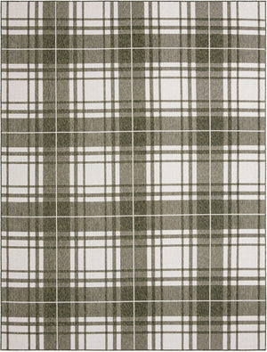 Green 9' x 12' Outdoor Checkered Rectangle Area Rug Weather Resistant for Patio, Deck, Terrace, Balcony, Porch 100% Polypropylene Geometric Carpet for Sale at Rug Engine