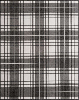 Black and White 7' 10 x 10' Outdoor Checkered Rectangle Area Rug Weather Resistant for Patio, Deck, Terrace, Balcony, Porch 100% Polypropylene Geometric Carpet for Sale at Rug Engine