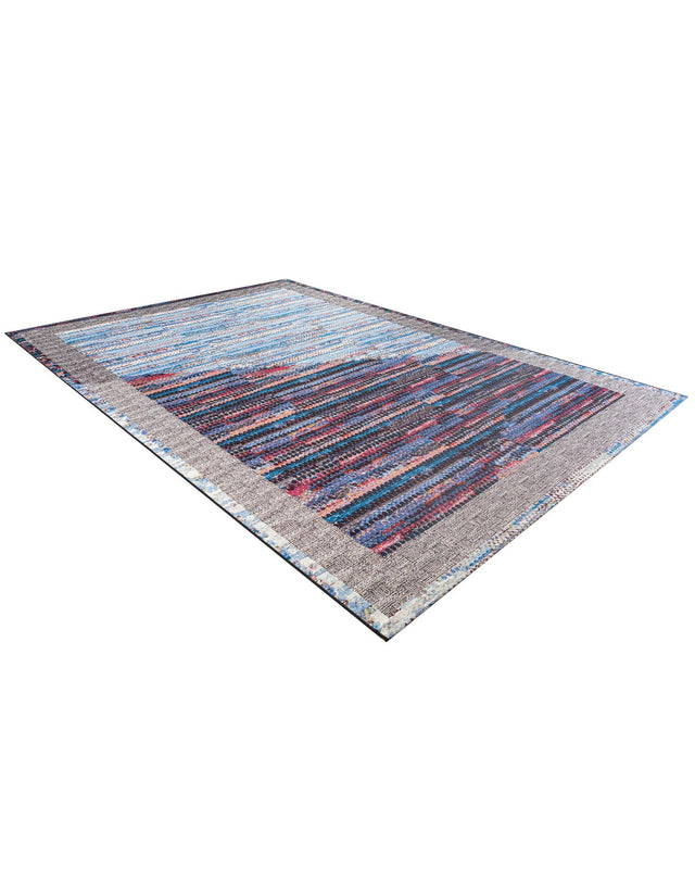 Multicolor 10' x 14' 1 Outdoor Modern Rectangle Area Rug Weather Resistant for Patio, Deck, Terrace, Balcony, Porch 100% Polypropylene Modern Outside Carpet for Sale at Rug Engine