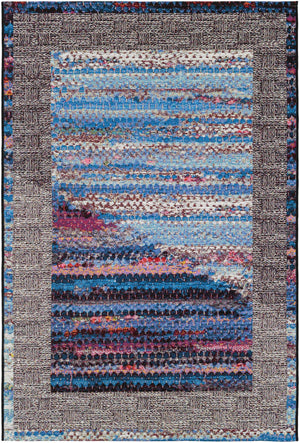 Multicolor 4' 1 x 6' 1 Outdoor Modern Rectangle Area Rug Weather Resistant for Patio, Deck, Terrace, Balcony, Porch 100% Polypropylene Modern Outside Carpet for Sale at Rug Engine