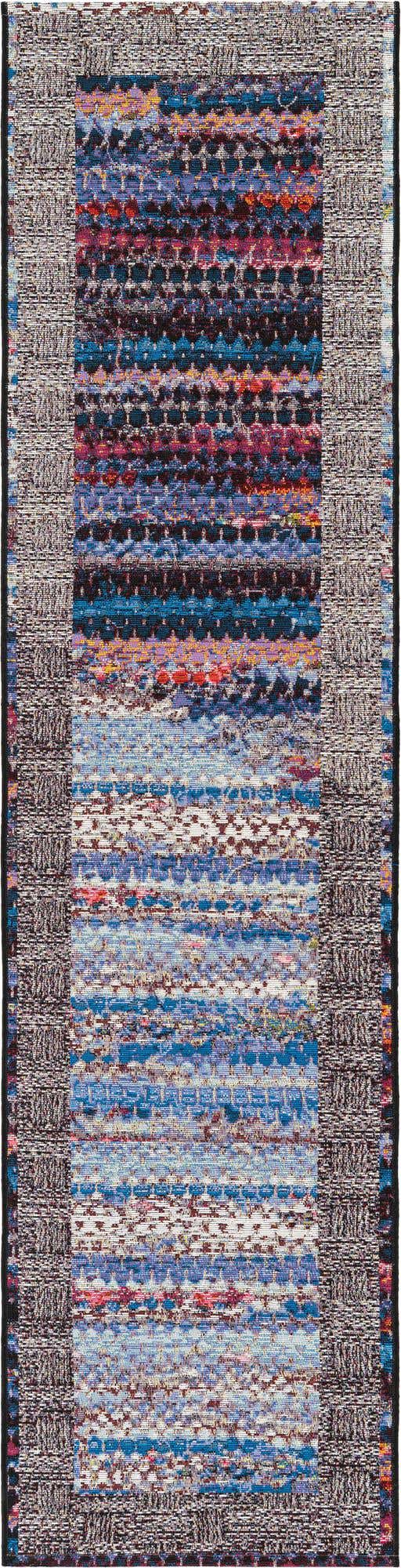 Multicolor 2' x 8' Outdoor Modern Runner Area Rug Weather Resistant for Patio, Deck, Terrace, Balcony, Porch 100% Polypropylene Modern Outside Carpet for Sale at Rug Engine