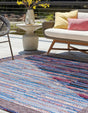 Multicolor 10' x 10' Outdoor Modern Square Area Rug Weather Resistant for Patio, Deck, Terrace, Balcony, Porch 100% Polypropylene Modern Outside Carpet for Sale at Rug Engine