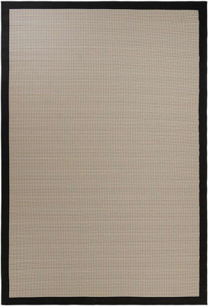 Black 10' x 14' 1 Outdoor Border Rectangle Area Rug Weather Resistant for Patio, Deck, Terrace, Balcony, Porch 100% Polypropylene Classic Bordered Carpet for Sale at Rug Engine