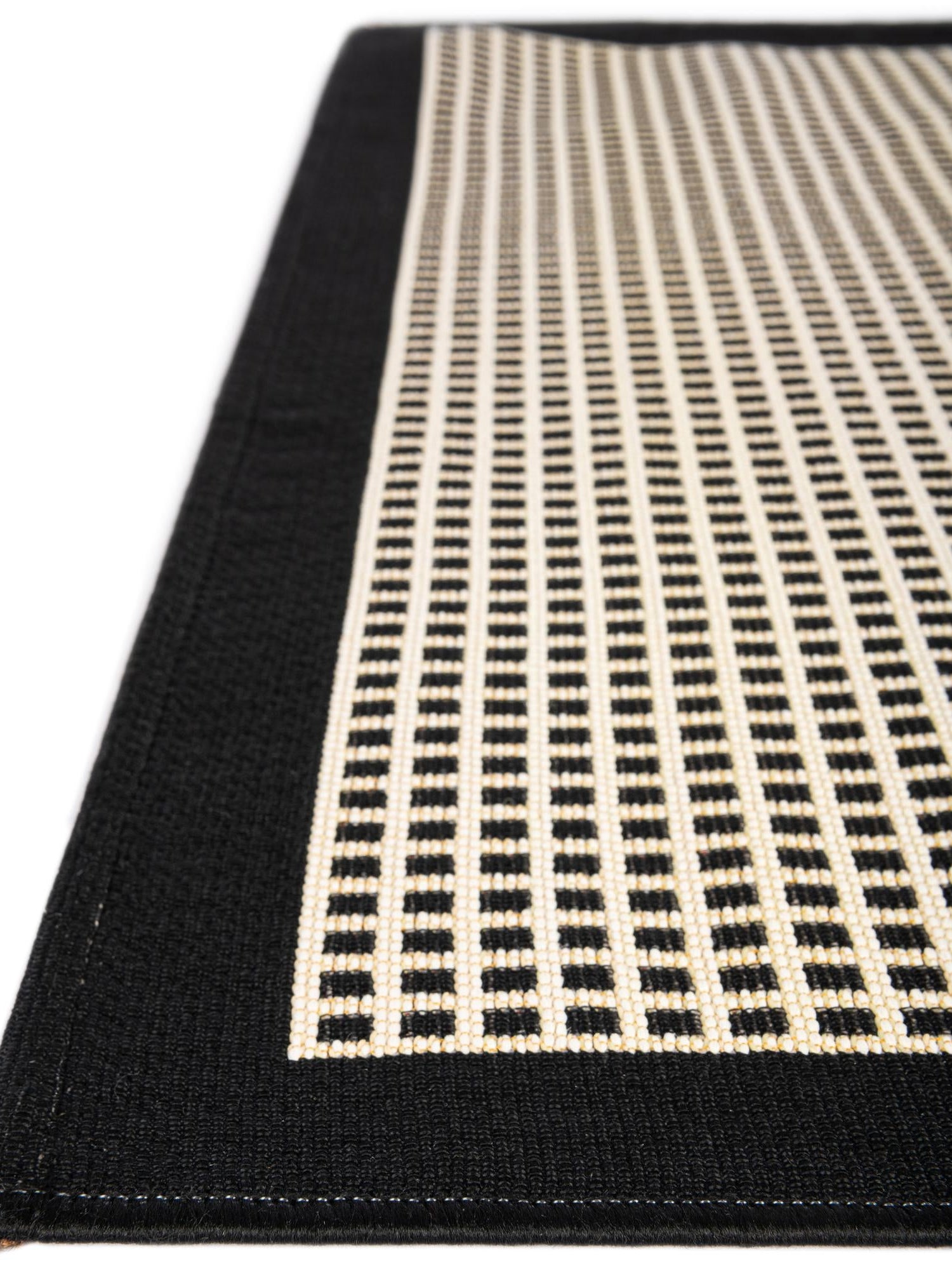 Black 6' 1 x 9' Outdoor Border Rectangle Area Rug Weather Resistant for Patio, Deck, Terrace, Balcony, Porch 100% Polypropylene Classic Bordered Carpet for Sale at Rug Engine
