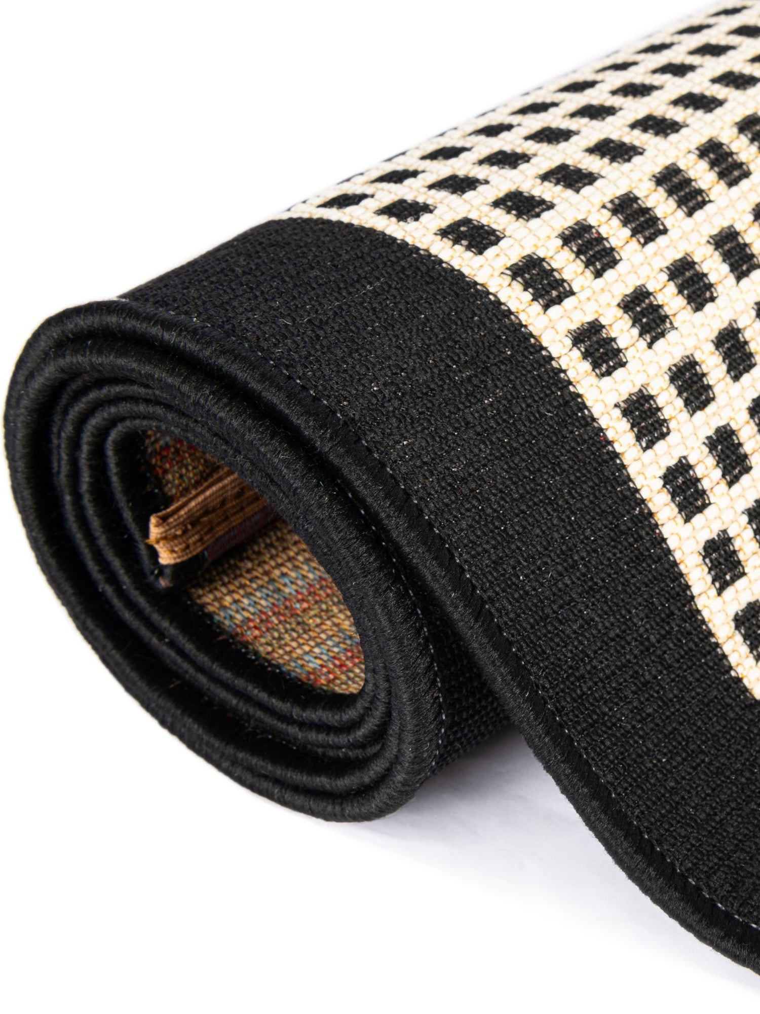 Black 7' 10 x 10' Outdoor Border Rectangle Area Rug Weather Resistant for Patio, Deck, Terrace, Balcony, Porch 100% Polypropylene Classic Bordered Carpet for Sale at Rug Engine