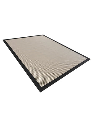 Black 7' 10 x 10' Outdoor Border Rectangle Area Rug Weather Resistant for Patio, Deck, Terrace, Balcony, Porch 100% Polypropylene Classic Bordered Carpet for Sale at Rug Engine