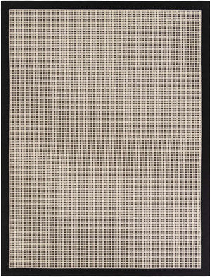 Black 7' 10 x 10' Outdoor Border Rectangle Area Rug Weather Resistant for Patio, Deck, Terrace, Balcony, Porch 100% Polypropylene Classic Bordered Carpet for Sale at Rug Engine