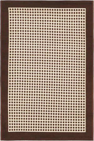 Brown 2' x 3' 1 Outdoor Border Rectangle Area Rug Weather Resistant for Patio, Deck, Terrace, Balcony, Porch 100% Polypropylene Classic Bordered Carpet for Sale at Rug Engine
