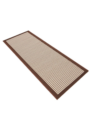 Brown 2' x 5' 1 Outdoor Border Runner Area Rug Weather Resistant for Patio, Deck, Terrace, Balcony, Porch 100% Polypropylene Classic Bordered Carpet for Sale at Rug Engine