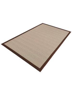 Brown 5' 1 x 8' Outdoor Border Rectangle Area Rug Weather Resistant for Patio, Deck, Terrace, Balcony, Porch 100% Polypropylene Classic Bordered Carpet for Sale at Rug Engine