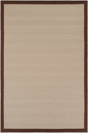 Brown 5' 1 x 8' Outdoor Border Rectangle Area Rug Weather Resistant for Patio, Deck, Terrace, Balcony, Porch 100% Polypropylene Classic Bordered Carpet for Sale at Rug Engine